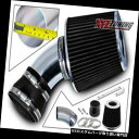 USエアインテーク インナーダクト 黒い短いRam吸気インテークキット+ 06-07 Malibu 3.9L V6用フィルター BLACK Short Ram ...