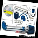 USエアインテーク インナーダクト BLUE 1997 1998 1999 2000 Ford F150 4.2L V6ショートラムエアインテークキット+フィル...