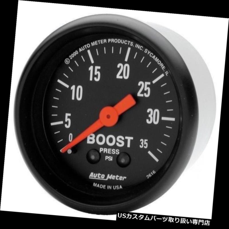 タコメーター オートメーター2616 Zシリーズ2 1/16 "メカニカルブーストゲージ0-35 PSI Auto Meter 261..