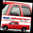 ベントバイザー ドアバイザー レインガード 米国 - バイザー2007 - 2013年GMCシエラエクステンデッドキャブトラックウィンドウベントバイザーインチャ...