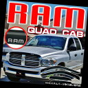 ベントバイザー ドアバイザー レインガード 2002-2008 Ram 1500クワッドキャブウインドディフレクターレインガードバイザーロゴ入りベント 2002...