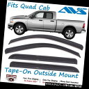 ベントバイザー ドアバイザー レインガード Dodge Ram Quad Cab 2009-2018用94101 AVS 4pcウィンドウベントバイザーレインガ...