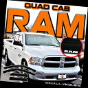 ベントバイザー ドアバイザー レインガード 09-17 Ram Quad CabサイドウィンドウドアSun Deflectorsベントシェードバイザーレインガー...