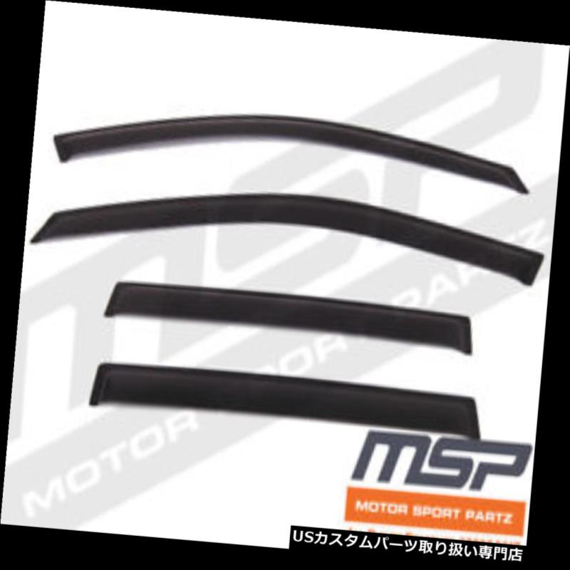 ベントバイザー ドアバイザー レインガード ジープコンパス11-17のための濃い灰色の外の台紙JDMの出口の訪問者のそらせ板4pcs Dark Grey Outside Mount JDM Vent Visors Deflector 4pcs For Jeep Compass 11-17