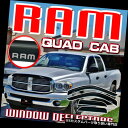 ベントバイザー ドアバイザー レインガード 02-08 Ram Quadキャブサイドウィンドウドアベントシェードデフレクターサンバイザーレインガード 02-08...
