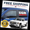 ベントバイザー ドアバイザー レインガード EGR 07-13シボレーシルバラードGMCシエラエクステンデッドキャブウインドウベントバイザーインチャネル EGR...