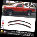 ベントバイザー ドアバイザー レインガード 1997年から2004年の間、Dodge Dakota 2ドアスタンダード/エクステンション ded Cabインチャ...