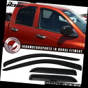 ベントバイザー ドアバイザー レインガード 02-09 Dodge Ram Quad Cabアクリルウィンドウバイザー4個セット Fits 02-09 Dodg...
