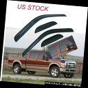 ベントバイザー ドアバイザー レインガード フォードF-250& F-350スーパーデューティエクステンドキャブ99-12用レインシェードベントウィンド...
