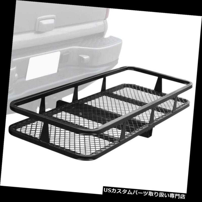 カーゴ ルーフ キャリア ヒッチマウントラック貨物バスケット折りたたみ貨物キャリア荷物バスケット500ポンド Hitch Mount Rack Cargo Basket Folding Cargo Carrier Luggage Basket 500 lbs