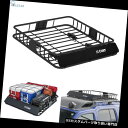 カーゴ ルーフ キャリア ルーフマウントカーゴラックカートラベル収納荷物キャリアSUVバスケットブラック新 Roof Mounted Cargo Rack Ca...