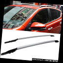 カーゴ ルーフ キャリア 1ペアシルバーアルミルーフラックトップサイドレールキャリー13-17トヨタRAV4 1 Pair Silver Aluminum Ro...