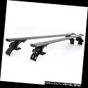 カーゴ ルーフ キャリア ユニバーサルブラックアルミルーフラックトップアジャスタブルクランプロープロファイルクロスバー UNIVERSAL Black Aluminum Roof Rack Top Adjustable Clamp Lower Profile Cross Bars