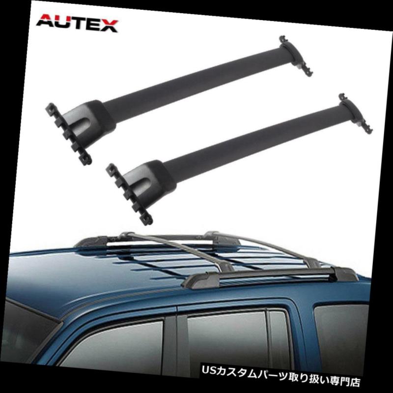 カーゴ ルーフ キャリア 2009-15ホンダパイロットブラックルーフラッククロスバークロスバーカーゴキャ..