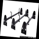 カーゴ ルーフ キャリア バンルーフラダーラックカーゴキャリアスクエア3クロスバーセットブラック Van Roof Ladder Racks Cargo Car...
