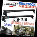 カーゴ ルーフ キャリア 43 'ルーフラッククロスバーカヤックスキースノーボード貨物キャリア用4または5ドア車 43'' Roof Rack Cross Ba...
