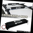 カーゴ ルーフ キャリア アルミルーフトップラッククロスバーキャリアフィットLEGACY IMPREZA FORESTER +パッド Aluminum Roof Top Rack Cross Bars Carrier Fit LEGACY IMPREZA FORESTER + Pad