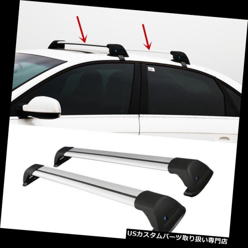 カーゴ ルーフ キャリア 2ピースブラック合金車のルーフラック荷物キャリア貨物ホルダー用ベンツCLA 20..