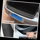 リアバンパー プロテクター 1本の車のリアバンパーコーナープロテクターアンチスクラッチステッカーカーボンファイバーブラック 1Pcs Car Rear Bump...