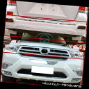 リアバンパー プロテクター トヨタハイランダー2012-13ホワイト用ABSフロント&リアバンパープロテクターボードガード ABS Front&Rear Bum...
