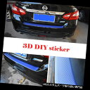 リアバンパー プロテクター カーボンファイバーカーリアバンパー耐摩耗性スクラッチ保護ステッカーデカール3D carbon fiber car rear bump...