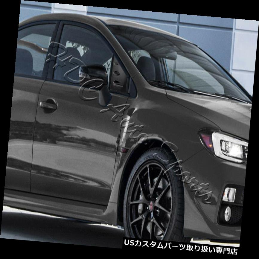 ウィンドウルーバー 15-18スバルWRX STIセダンABSプラスチックブラックサイドウィンドウルーバースクープカバー For 15-18 Subaru WRX STI Sedan ABS Plastic Black Side Window Louvers Scoop Cover