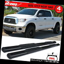 サイドステップ 07-17のTundraクルーマックスキャブ拡張クルーキャブサイドステップバーランニングボードにフィット Fits 07-17 Tundra C...