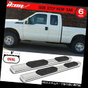 サイドステップ 99-16 F250 F350スーパーデューティスーパーキャブ6インチスチールサイドステップランニングボード Fits 99-16 F250 F...