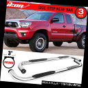 サイドステップ 05-19タコマアクセス拡張3インチステンレススチールサイドランニングボードにフィット Fits 05-19 Tacoma Access Ext...