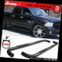 サイドステップ 09-17ドッジラム1500クワッド拡張キャブブラックサイドステップバーランニングボード Fits 09-17 Dodge Ram 1500 Q...