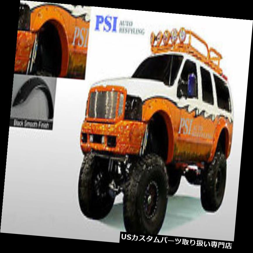 オーバーフェンダー ブラックペイントカットラウンドリベットフェンダーフレア99-07フォードF-250、F-350スーパーデューティ BLACK PAINTABLE Cut Round Rivet Fender Flares 99-07 Ford F-250, F-350 Super Duty