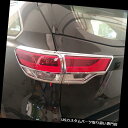 クロームカバー メッキカバー トヨタハイランダーSUV 2014-2019用クロームエンドリアテールライトランプカバートリム Chrome End Rear Tail Light Lamp Cover Trim For Toyota Highlander SUV 2014-2019