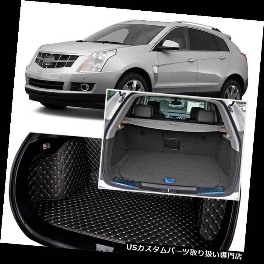 リアーカーゴカバー キャデラックSRX 2013-15用ブラックリアトランクカバーカーゴマットシート＆フロアプロテクター Black Rear Trunk Cover Cargo Mats Seat Floor Protector For Cadillac SRX 2013-15