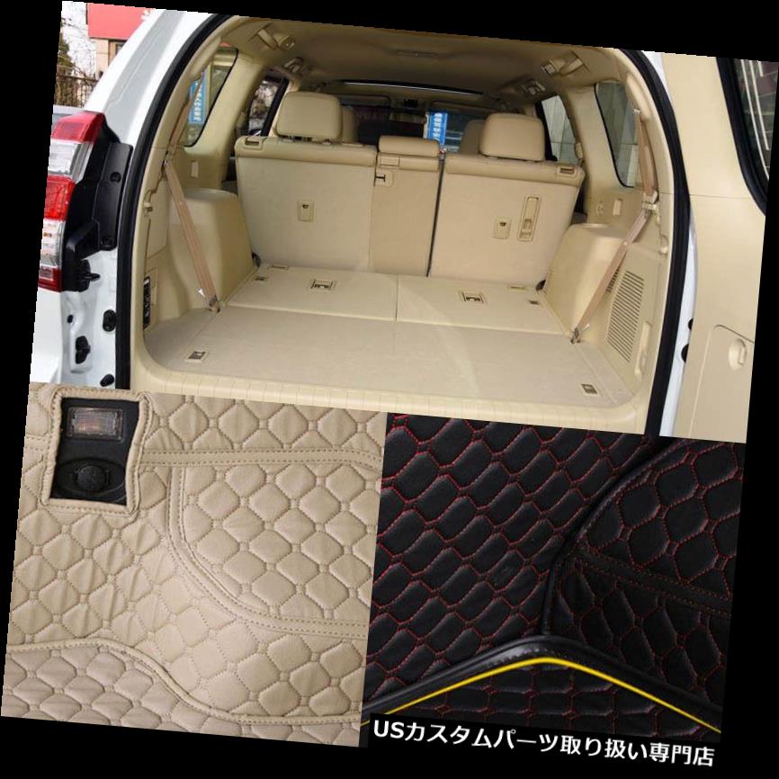 リアーカーゴカバー トヨタプラドのためのPUレザーリアトランク貨物ライナープロテクターマットシートバックカバー PU Leather Rear Trunk Cargo Liner Protector Mat Seat Back Cover For Toyota Prado