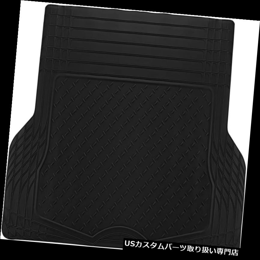 リアーカーゴカバー SUVのヴァントラックの全天候用ゴム製黒い自動はさみ金のためのトランクの貨物フロアマット Trunk Cargo Floor Mats for SUV Van Truck All Weather Rubber Black Auto Liners