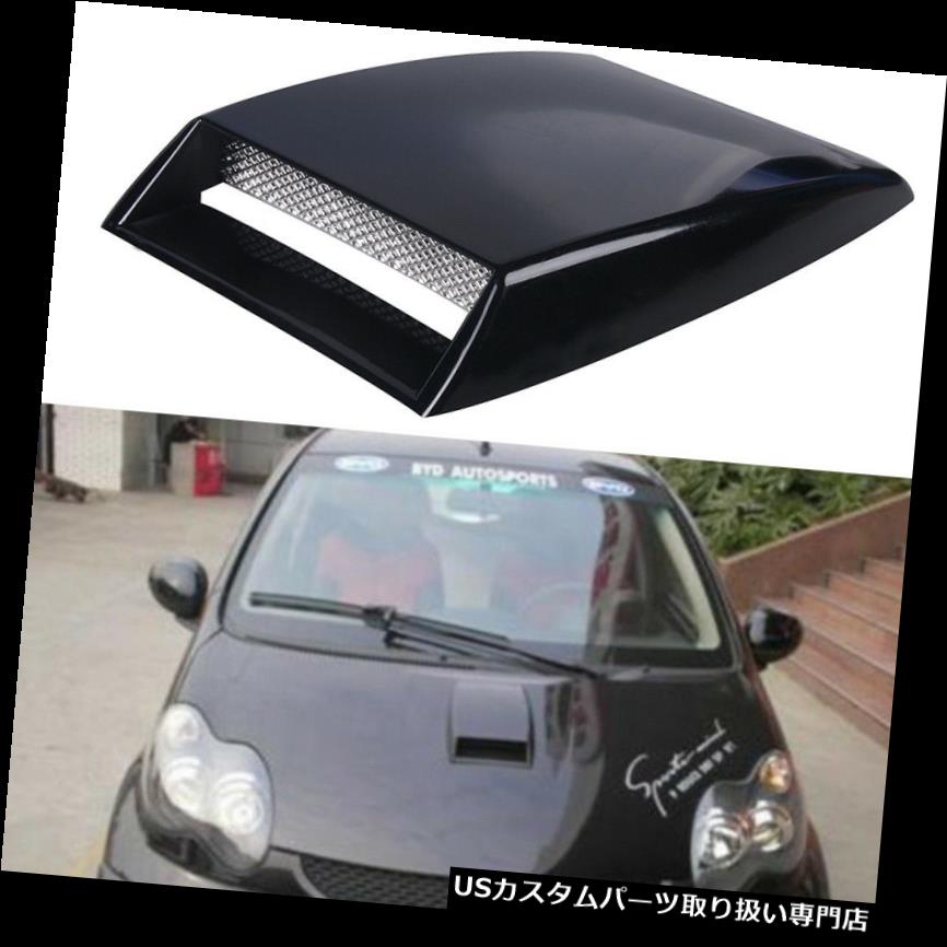 ボンネットフードベントスクープカバー ユニバーサルブラックカー自動装飾エアフローインテークフードスクープカバーベントボンネットキャップ Universal Black Car Auto Decor Air Flow Intake Hood Scoop Covers Vent Bonnet Cap