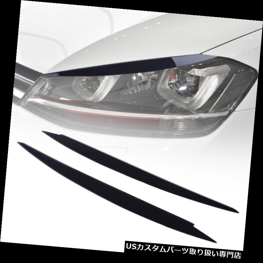 إåɥ饤ȥС 2ޤ֤إåɥ饤ȥСȥեåVWMK7 GTI 2013-2018 2 Brow Eyelid Chrome Head Light Cover Trim Fit for VW Golf MK7 GTI 2013-2018