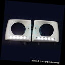 ヘッドライトカバー ベンツW463 Gクラス用LED DRL付き1ペアホワイトクロームメッキヘッドライトランプカバー 1Pair White Chromed Head Lights Lamps Covers with LED DRL For Benz W463 G-Class