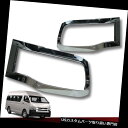 ヘッドライトカバー TOYOTA COMMUTER HIACE用ヘッドライトカバークロームランプトリム2011 12 13 14 FRONT HEAD LIGHT COVER CHROME LAMP TRIM FOR TOYOTA COMMUTER HIACE 2011 12 13 14