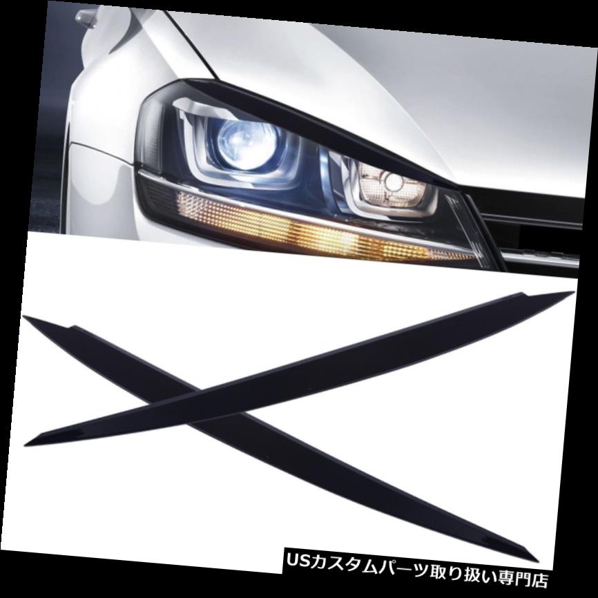 إåɥ饤ȥС 2ܥإåɥ饤ȥСۤޤ֤ץȥեåVWMK7 GTI 2013-2018 2x Chrome Head Light Cover Brow Eyelid Lamp Trim Fit VW Golf MK7 GTI 2013-2018