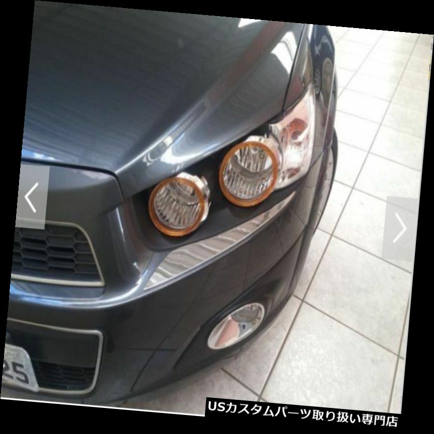 ヘッドライトカバー FOR CHEVROLET SONIC 2012 4ドアハッチバックオレンジヘッドランプライトカバートリム FOR CHEVROLET SONIC 2012 4DOOR HATCHBACK ORANGE HEAD LAMP LIGHT COVER TRIM
