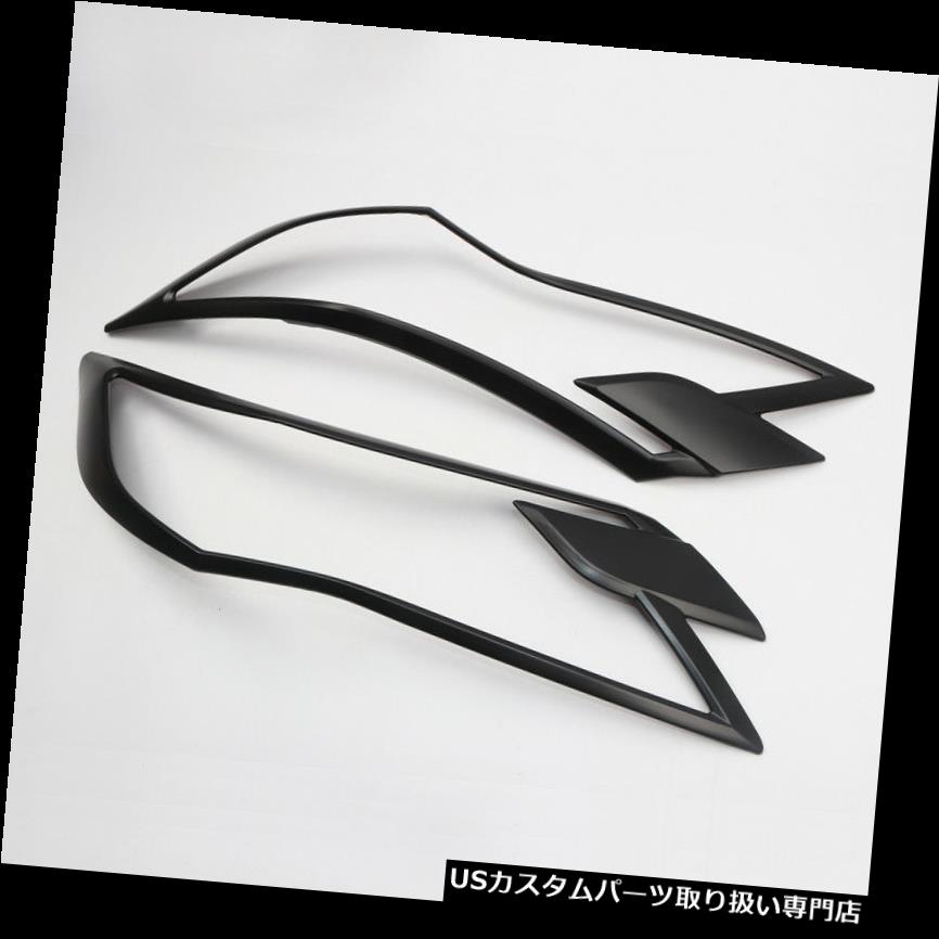 ヘッドライトカバー 三菱パジェロモンテロスポーツ16-18用ブラックフロントヘッドライトカバートリム2個 Black Front Head light Cover Trim 2pcs For Mitsubishi Pajero Montero Sport 16-18