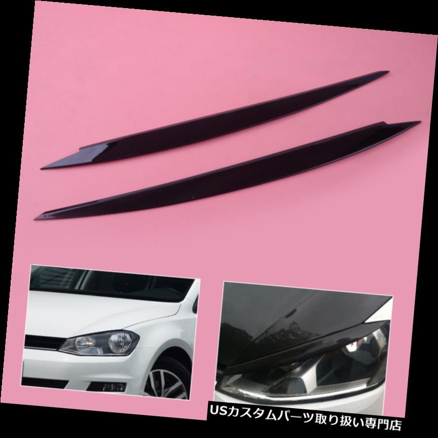 إåɥ饤ȥС 2PCS ABSإåɥ饤ȥ֥饦פޤ֤СȥVWMK7 GTI 2013-2018 2PCS ABS Head Light Brow Lamp Eyelid Cover Trim for VW Golf MK7 GTI 2013-2018