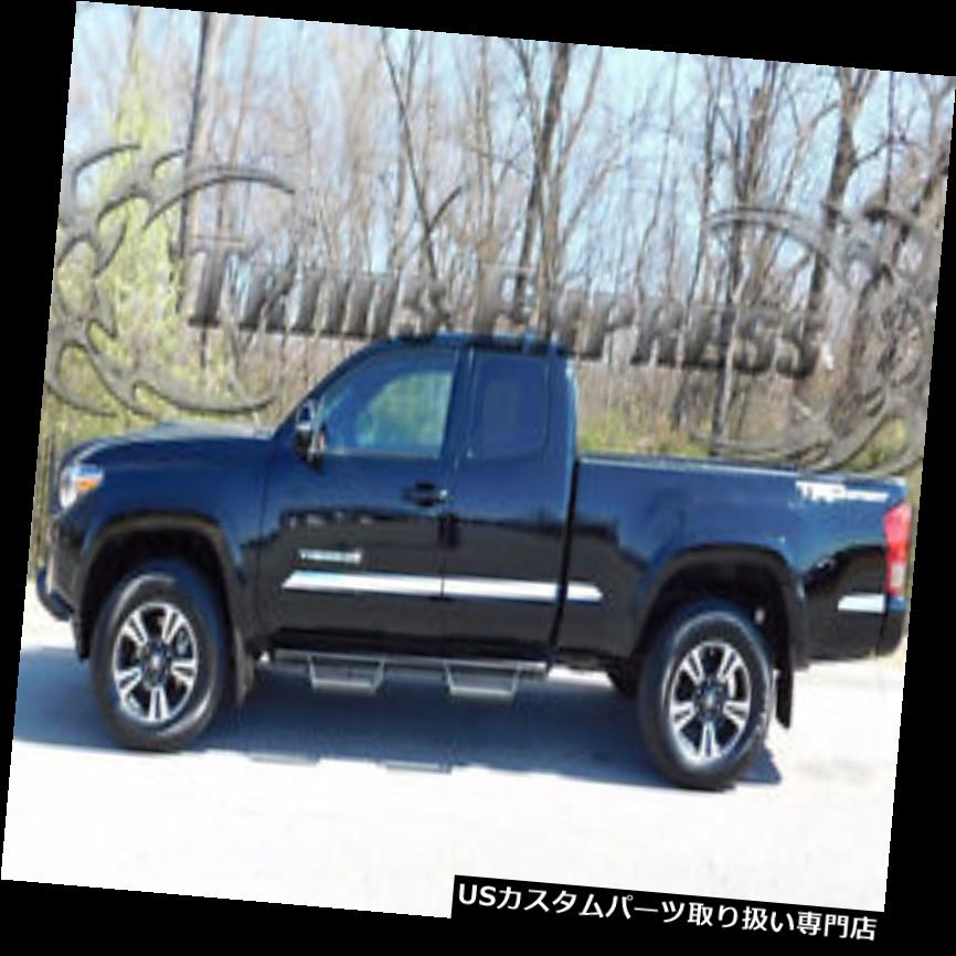 USロッカーパネルカバー 2016-2019トヨタタコマアクセスキャブ6 'ベッドトリムクロームボディサイドモールディング2 