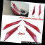 USʡ 4ܼ֥åɥܥեС顼եȥХѡץåեܥǥݥ顼ʡ 4pcs Car Red Carbon Fiber Color Front Bumper Splitter Fins Body Spoiler Canards