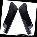USカナード リアリップスプリッターカナードカーラップバンパープロテクターディフューザーアンチスクラッチブラック Rear Lip Splitter Canar...