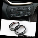 _bV{[h}bg 14-19Oh`FL[2pCi[_bVR\[{[CDmuOgJo[ Inner Dash Console Volume CD Knob Ring Trim Cover For 14-19 Grand Cherokee 2PCS