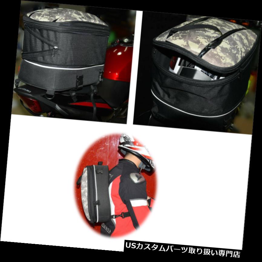ȥ饤 С ɿ奫С12-22 LդƤ륪ȥХΥإåޤθʲʪ Motorcycle Helmet Bag Backseat Luggage Bag With Waterproof Cover 12-22 L