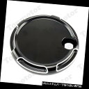 トライク カバー ハーレーFLHX FLTR FLHT FLトライク2008-2017用黒ベベル燃料ガスドアカバー Black Beveled Fuel Gas Door Cover For Harley FLHX FLTR FLHT FL Trike 2008-2017