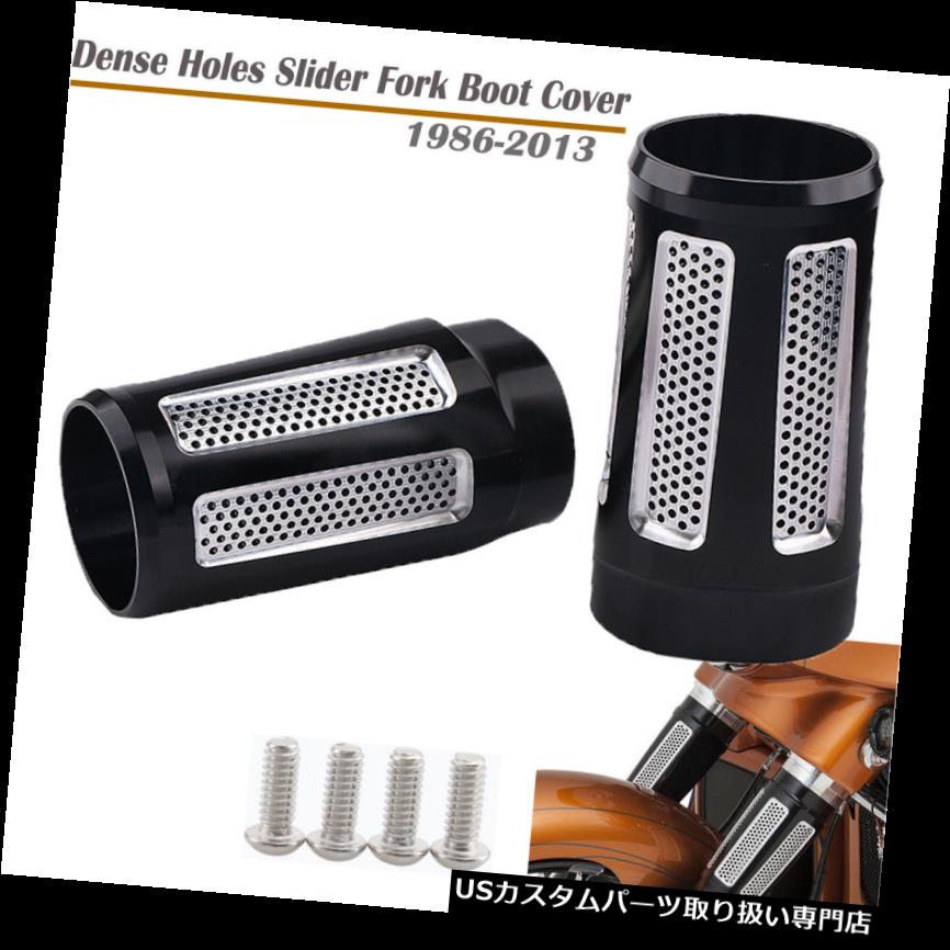 ȥ饤 С ϡ졼ġ󥰥ȥ饤FLHT FLHR 86-13ѥ֥å̩ۡ륹饤ե֡ĥС Black Dense Hole Slider Fork Boot Cover For Harley Touring Trike FLHT FLHR 86-13